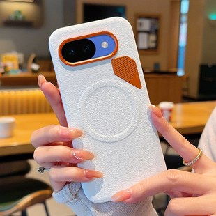 适用于谷歌Google Pixel 10A手机壳橙色金属镜头谷歌Pixel 10a素皮防摔谷歌10a创意自带散热小孔磁吸