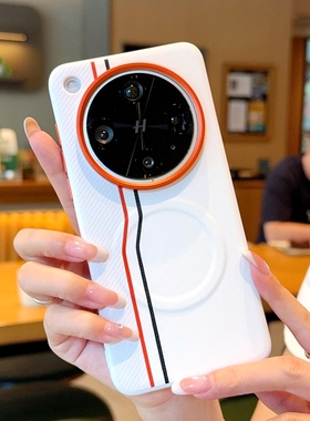 适用于OPPO FindX8Ultra手机壳X8s橙色金属镜头磁吸双线oppofindx8s+素皮防摔FindX8Pro按键全包findx8双色