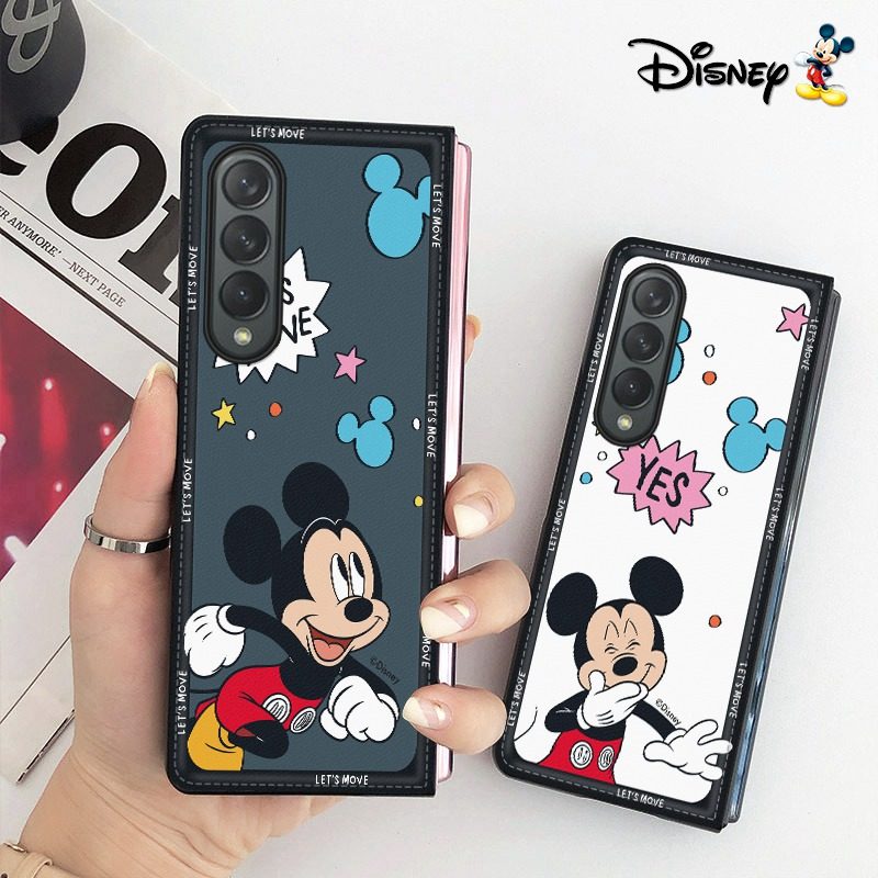 适用于迪士尼三星w23 5g手机壳可爱米奇三星galaxy w23 5g皮纹壳心系