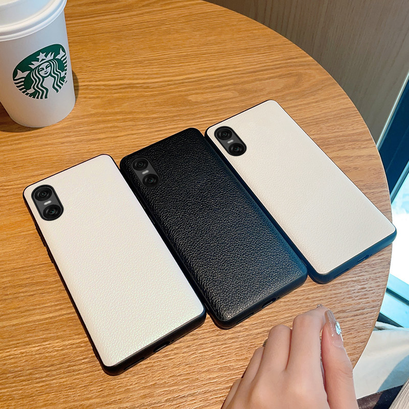 适用于索尼Xperia 1 Vi新款手机壳高端商务荔枝纹索尼Xperia 10vi创意奢华纯色经典全包防摔外壳保护套高级