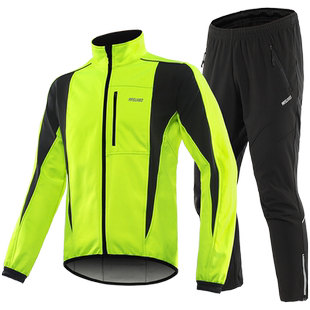 山地车骑行服冬季套装长袖男士自行车防风保暖公路车通勤骑行装备