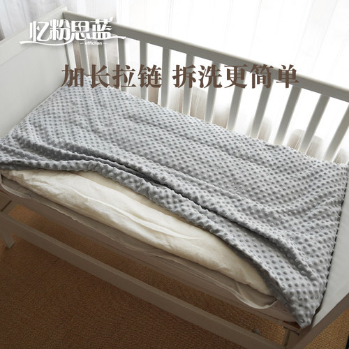 忆粉思蓝褥子套床垫套