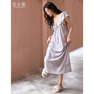 甜美蕾丝公主风长款 睡裙女夏季 宽松性感法式 2025新款 睡衣 纯棉短袖