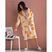 性感浴袍 加厚保暖法兰绒家居服冬天款 睡衣女秋冬季 珊瑚绒睡袍长款