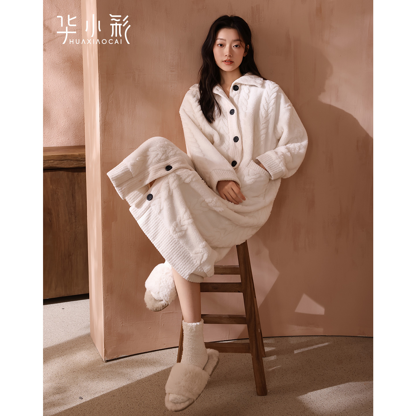 珊瑚绒睡袍女2025新款秋冬季加厚加绒白色公主风长款保暖浴袍睡衣