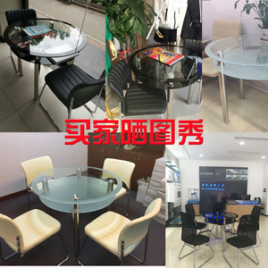 小户型家用饭桌双层长方形桌椅组合钢化玻璃台面餐桌简约四方桌子