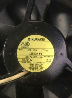 IKURA FAN 1660-234 S15D20-MW 200V 33/30W 16CM 交流风机风扇