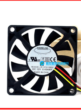 EVERFLOW R127010BU 12V 0.45A 7CM 7010 大风量 静音 散热风扇