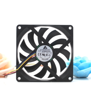 喏尼 9015 9CM 双滚珠 12V 0.12A PWM温控静音风扇 AFB0912LB