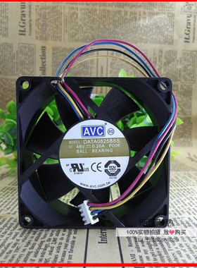 台湾AVC DATA0825B8S 8025 48v 0.2A 8厘米 大风量双滚珠风扇