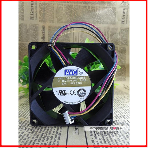 台湾AVC DATA0825B8S 8025 48v 0.2A 8厘米 大风量双滚珠风扇