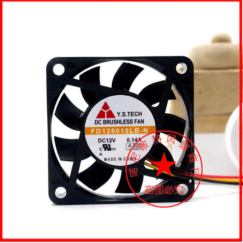元山Y.S.TECH 6015 FD126015LB-N DC12V 0.14A 6CM风扇