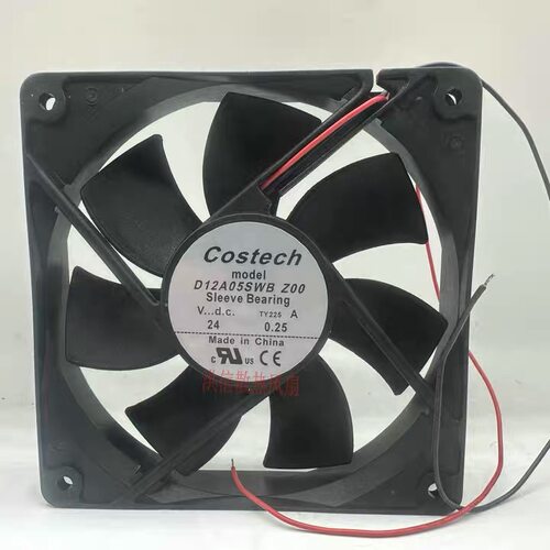 D12A05SWB Z00 24VDC 0.25A 原装Costech 12CM 设备风扇进口风扇