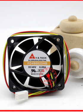 全新原装元山 Y.S.TECH FD486025HB 6025 6CM 0.09A 48V 三线风扇