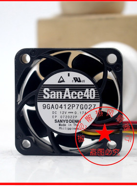 SANYO 9GA0412P7G027 12V 0.17A 4015 4CM四线变频器风扇