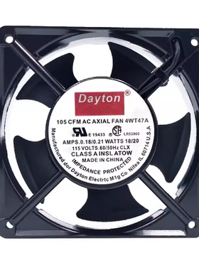 全新Dayton 4WT47 115V 0.18A 12038 机柜焊接 散热风扇 12CM