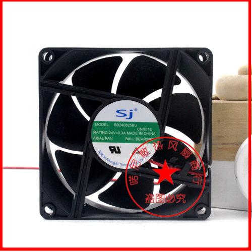 全新SJ 8厘米 SB240825BU 24V 0.3A变频器风扇 80*80*25