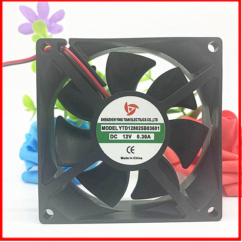 应天 ytd128025b03300 12v 0.18a 2.16w 8cm 8025 散热风扇