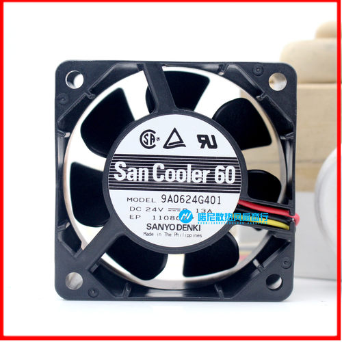 sanyo/三洋 6厘米9A0624G401 24V 0.13A 6CM 6025工控/变频器风扇