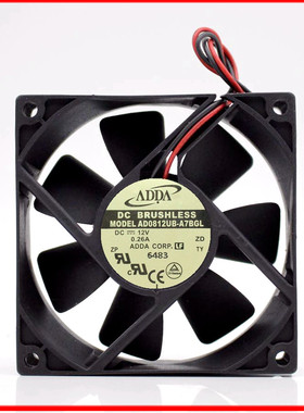 AD0812UB-A7BGL 全新原装ADDA 8025 12V 8CM/厘米4线PWM温控风扇