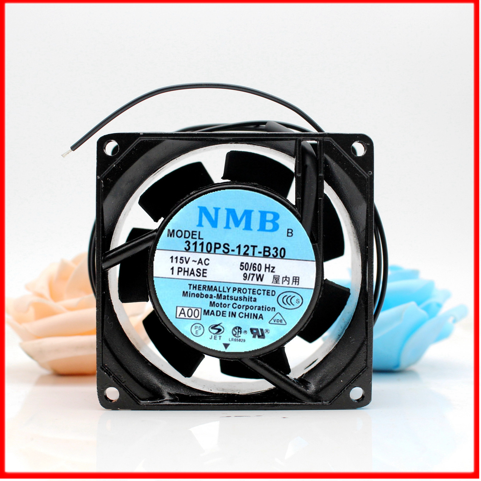 日本NMB 3110PS-12T-B30 115V 80*80*38MM 铝框风扇 8cm 8038