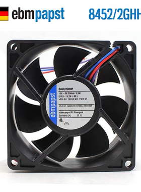 ebmpapst 8452/2GHHP全新正品8025 12V 0.29A 4线直流散热风扇