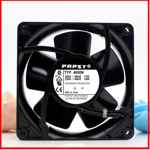 PAPST220V 18W12038 12CM全金属耐高温烤箱交流散热风扇TYP 4650N