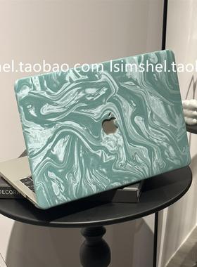 SHELL丨适用于苹果电脑MacBook苹果笔记本Air13M3保护壳M1Pro阿尔卑斯绿色皮套pro16/15Max冬日14/12寸/15寸