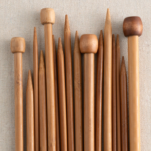 碳化竹针手工编织围巾工具毛衣针单尖双尖棒针直针