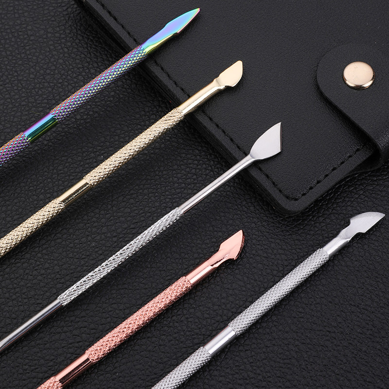 심플 그루버 스테인레스 스틸 데이스톤 각질 포크 각질 푸쉬 툴 퍼스널 뷰티 클리닝 핸드 네일 케어