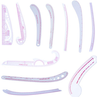 服装放码尺套装 多功能打版尺 裁剪尺 袖笼曲线尺 纽扣尺 弧线尺