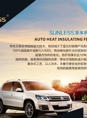 汽车贴膜Sunless太阳膜惠享系列XH7035灰色全车高清隔热膜