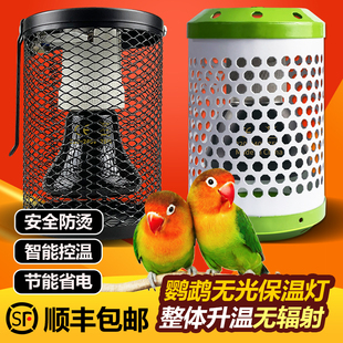 鹦鹉专用无光陶瓷保温灯鸟类玄凤保暖加热防咬防烫取暖器带罩子
