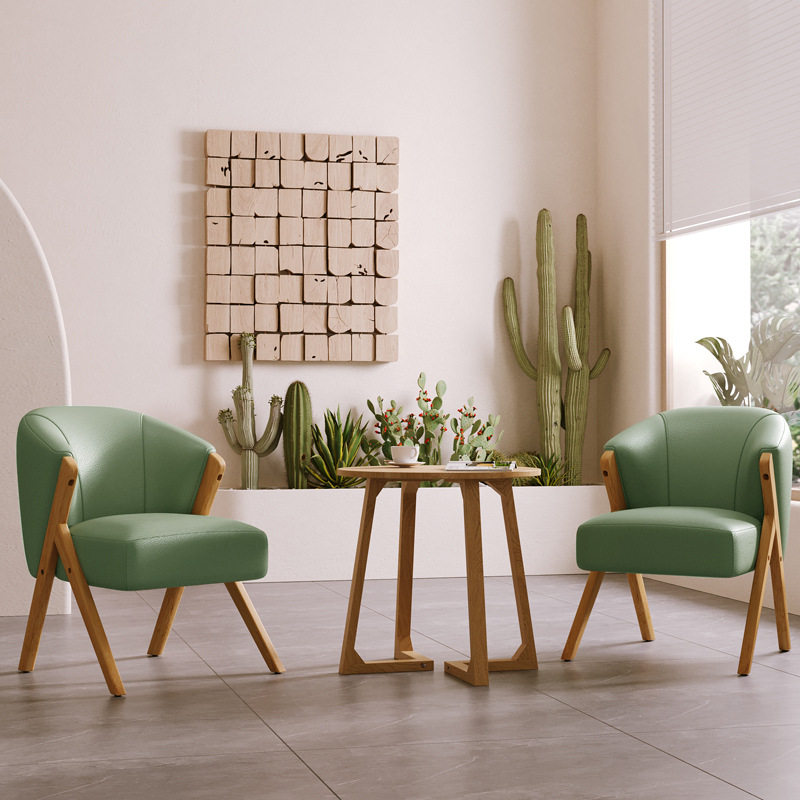 民宿北欧现代简约羊羔绒实木藤编单沙发椅布艺阳台休闲,住宅家具,沙发椅,淘宝优惠券,粉丝福利购,淘宝优惠卷