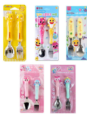 餐具萌可&pinkfong勺叉套装