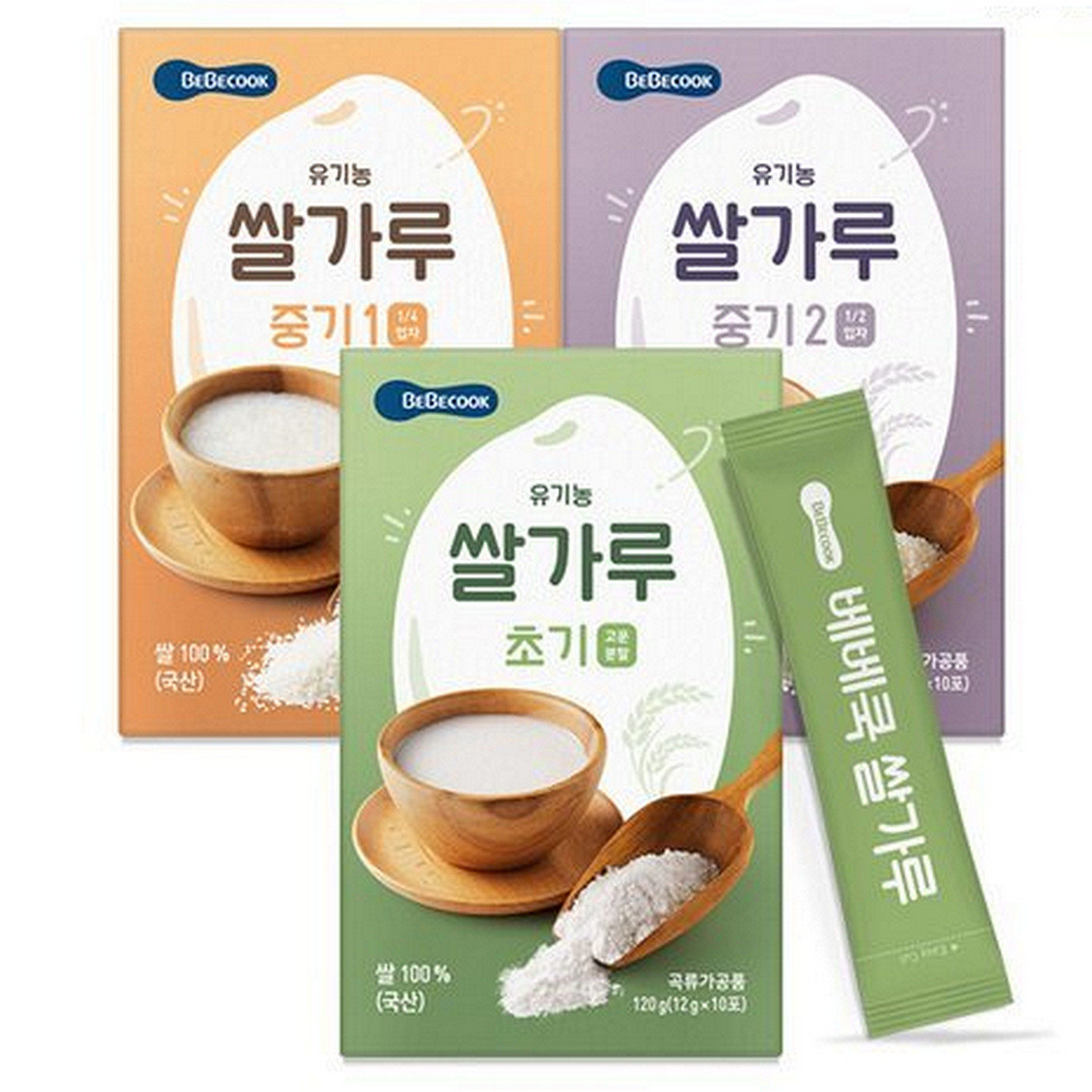 辅食 bebecook 纯大米粉 全阶段 初期  中期1 中期 2