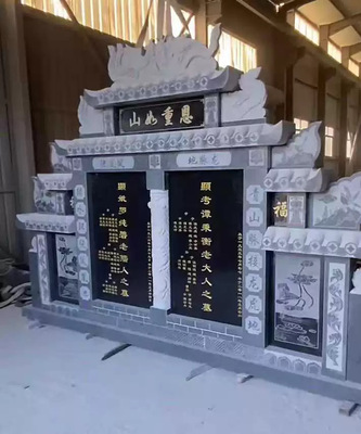 花岗岩墓碑大理石农村土葬单双人坟地公墓陵园刻字大理石