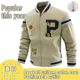Padded warm baseball jacket 韩版潮流加厚保暖棒球服棉衣外套男