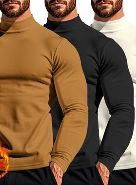 Velvet long sleeve T-shirt slim-fit base 秋冬德绒长袖t恤打底