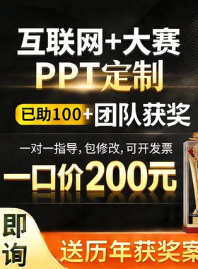 互联网创新创业大赛PPT定制