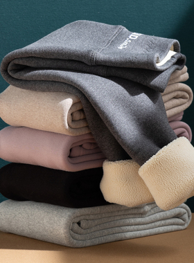 女童打底裤加绒加厚秋冬外穿洋气儿童纯棉裤子女宝宝一体保暖棉裤