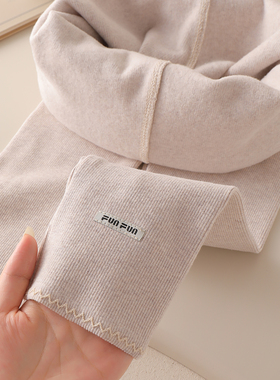 女童打底裤春秋薄绒外穿儿童洋气新款纯棉秋冬抓绒中厚女宝宝秋裤