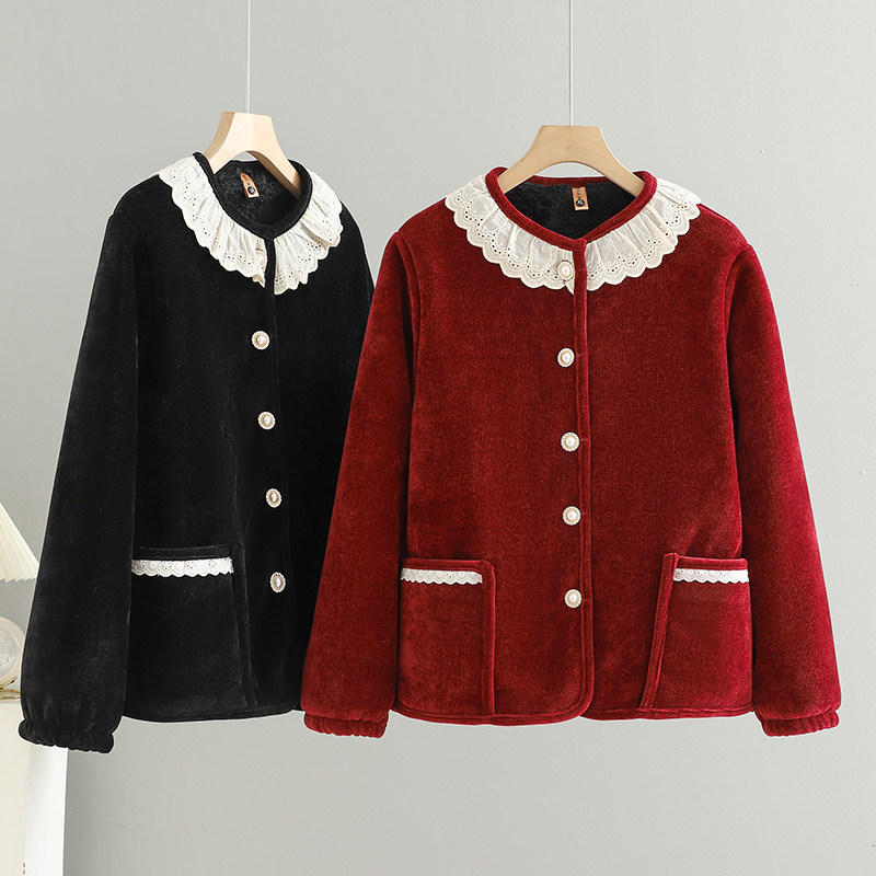 小香风加绒加厚保暖棉服女2025冬季新款复古盘扣碎花棉衣棉袄外套,女装/女士精品,棉衣/棉服,淘宝优惠券,粉丝福利购,淘宝优惠卷