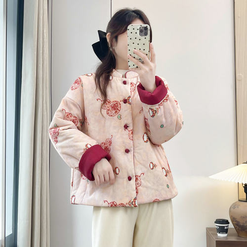 新中式国风复古盘扣棉服外套
