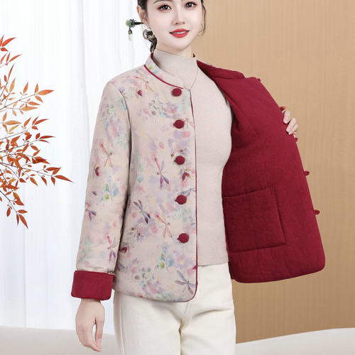 中式国风双面穿加厚保暖棉服