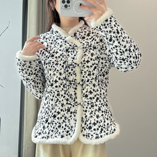 东北复古大花棉袄女冬季 棉衣国风加绒碎花小花袄网红棉服棉衣外套