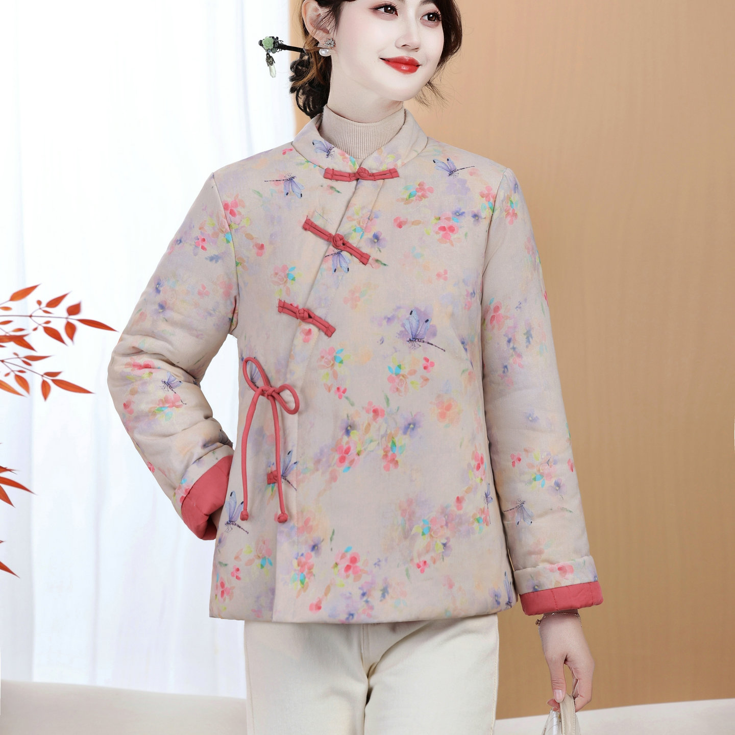 新中式国风复古提花加厚棉衣