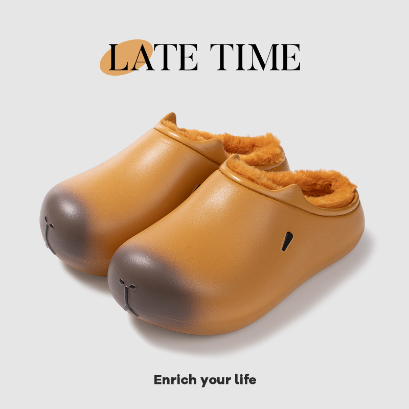 卡皮巴拉棉拖鞋女秋冬季2024新款