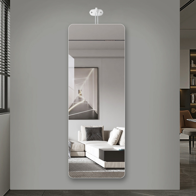 无框全身镜无框打孔壁挂试衣镜子带挂钩吊镜家用玄关穿衣镜防爆