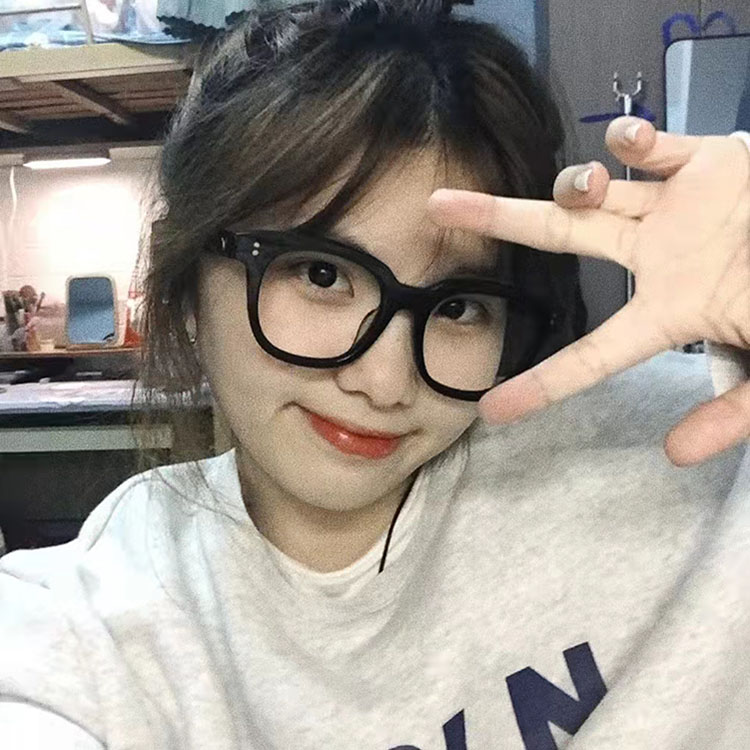 黑框眼镜女素颜神器unac可配近视度数眼睛框架GM防辐射抗蓝光眼镜